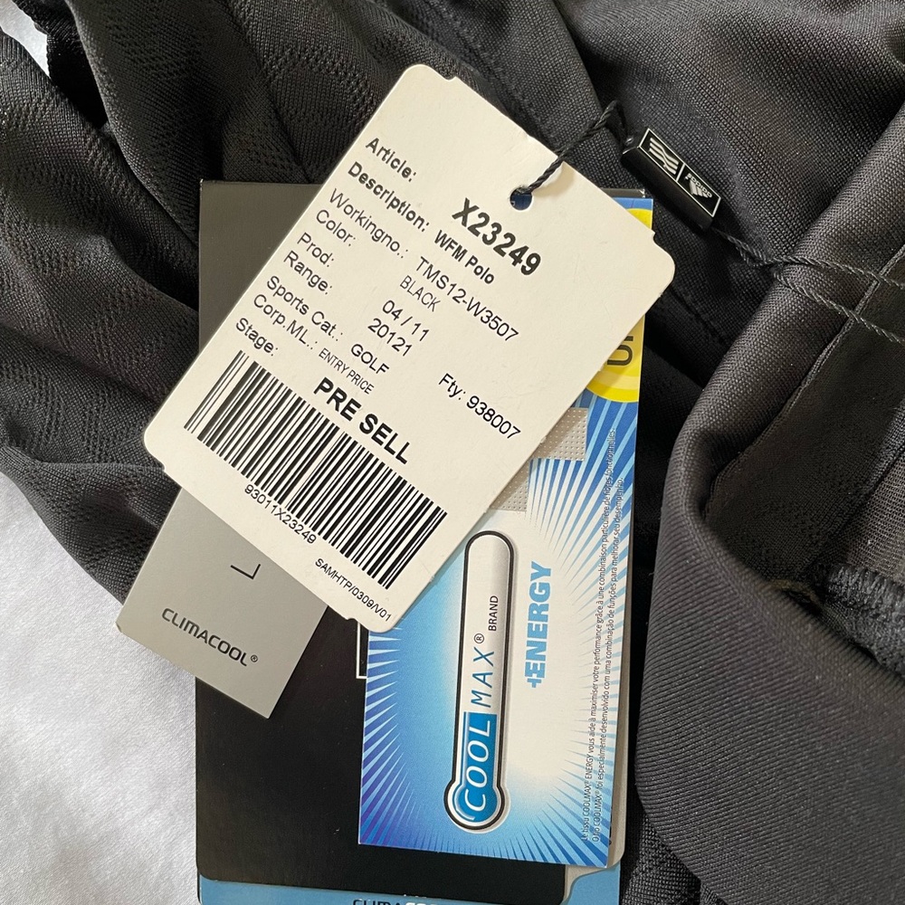 Adidas ClimaCool polo golf shirt size Medium- black NWT 🎉Host Pick x2🎉 - Picture 6 of 7